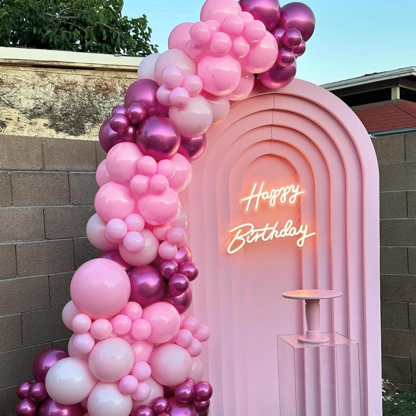 Pink Balloons Metallic Hot Pink Balloons 60PCS 12inch Light Pink Dark Magenta Pink Latex Balloons