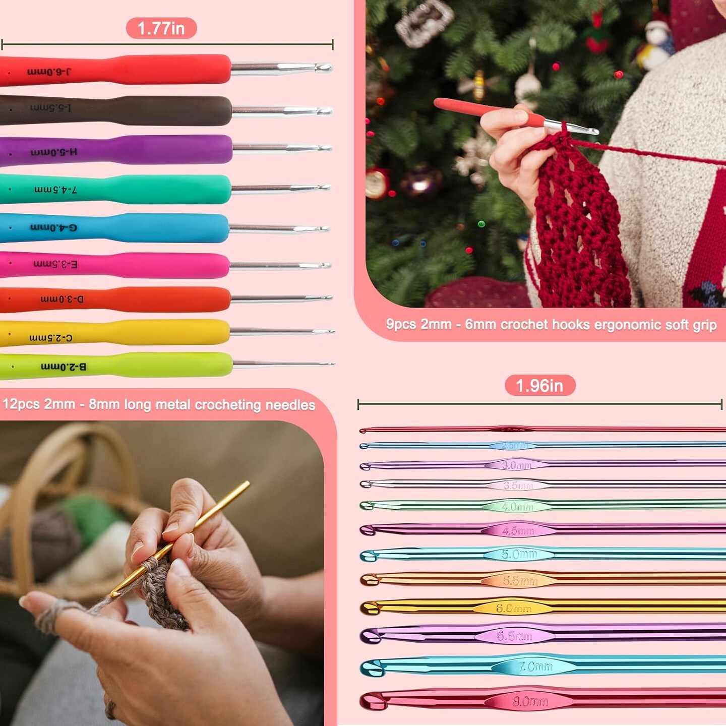Katech Crochet Hooks Kit with Case
