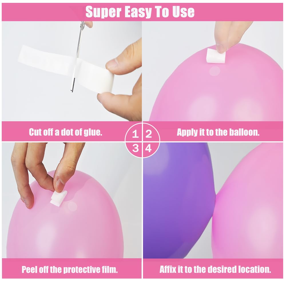 Balloon Arch Kit Balloon Garland Decorating Garland Strip, 3 Tape Strips and 3 Glue Point Dots for Party&#x3001;Wedding&#x3001;Birthday, Baby Shower and DIY Decorations(Upgraded Version)