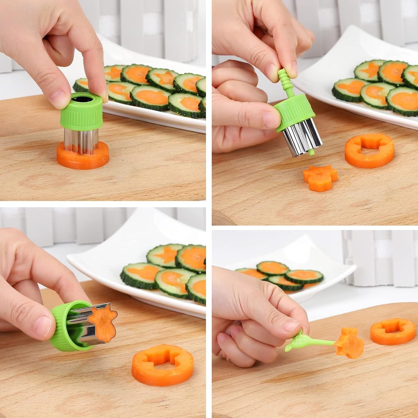 Mini Cookie Cutters &#x26; Fruit/Vegetable Stamps 35 Pack