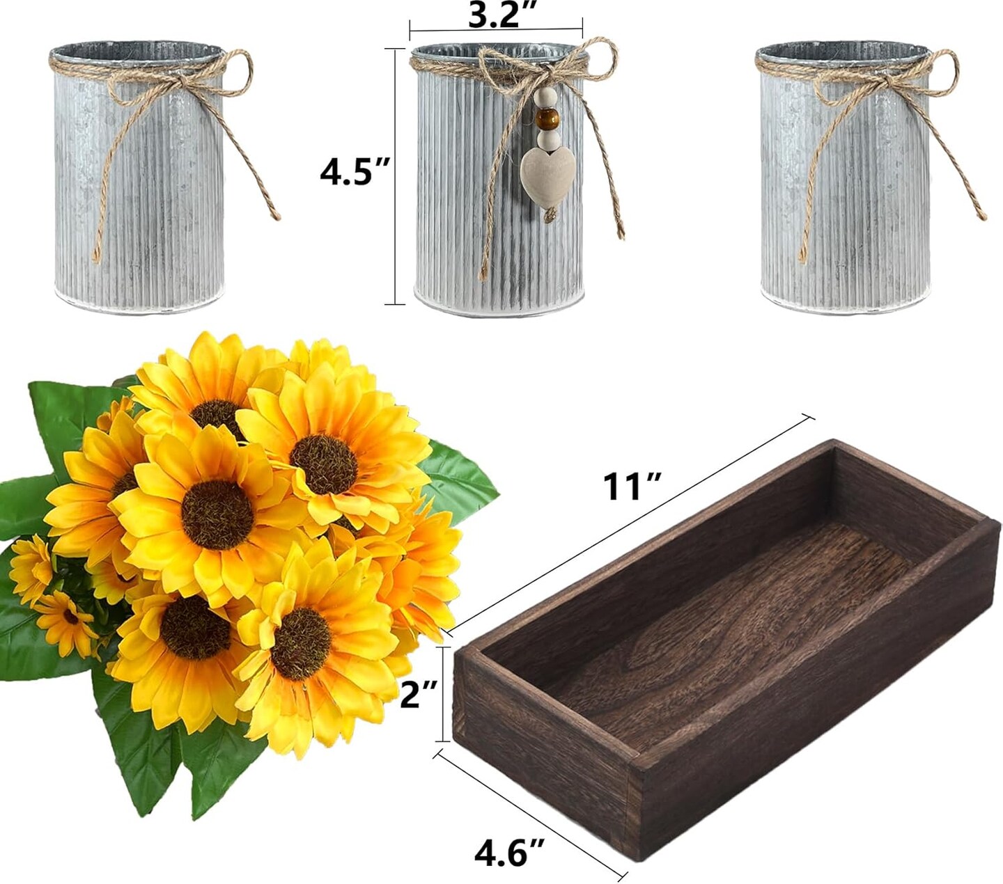 Artificial Sunflower Table Centerpieces – Farmhouse Decor for Home & Wedding