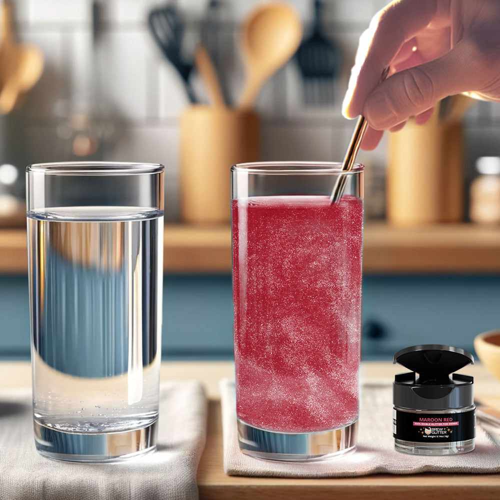 Bakell - Christmas Red Tinker Dust Edible Glitter (4g, 1x Spray Pump) for Food, Desserts, and Beverages!