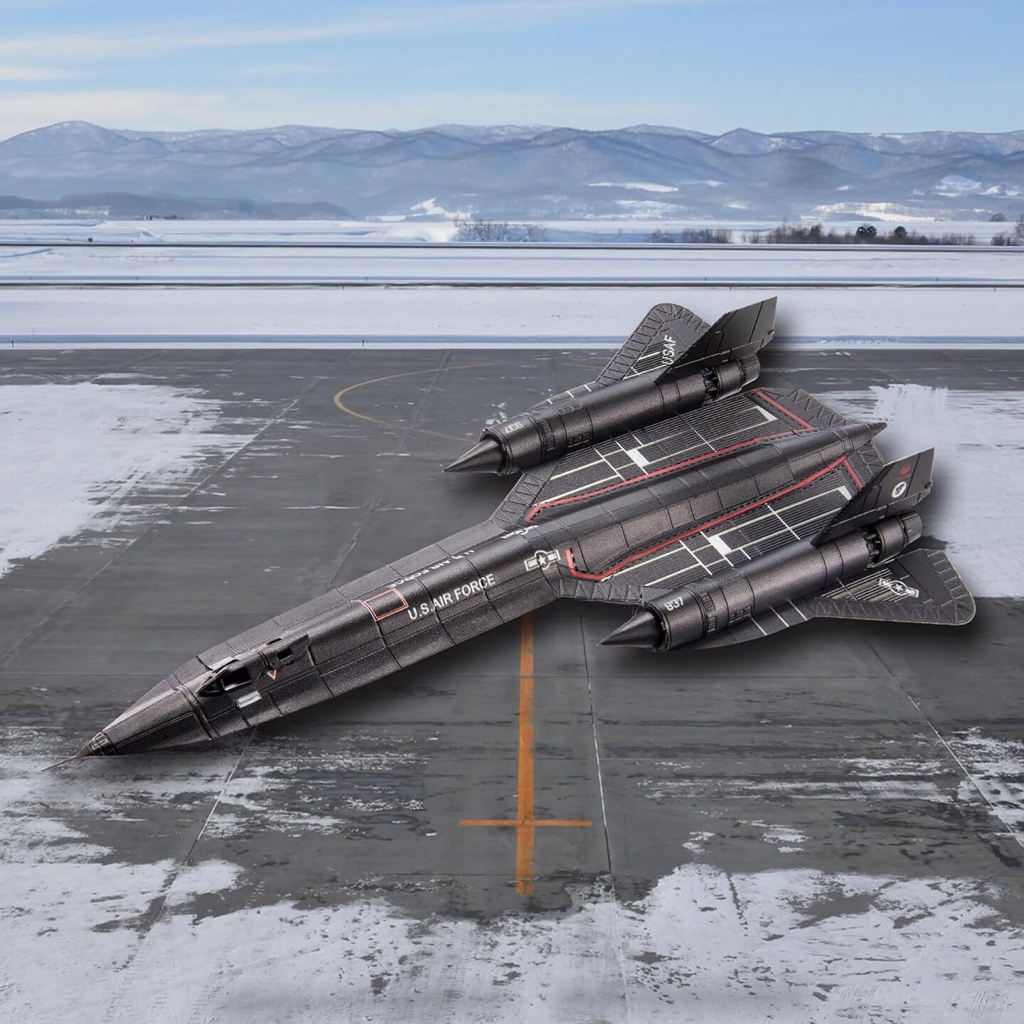 3D Metal Puzzles for Kids, Blackbird SR-71 Metal Aircraft Model Kits, Military Airplane Model Kit to Build for Kids Hobbies