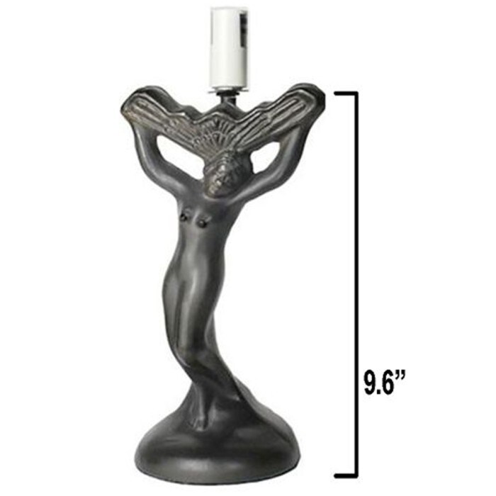 Athena Fan Table Lamp Base Zinc Alloy - Dark Bronze Finish 9.6" Tall