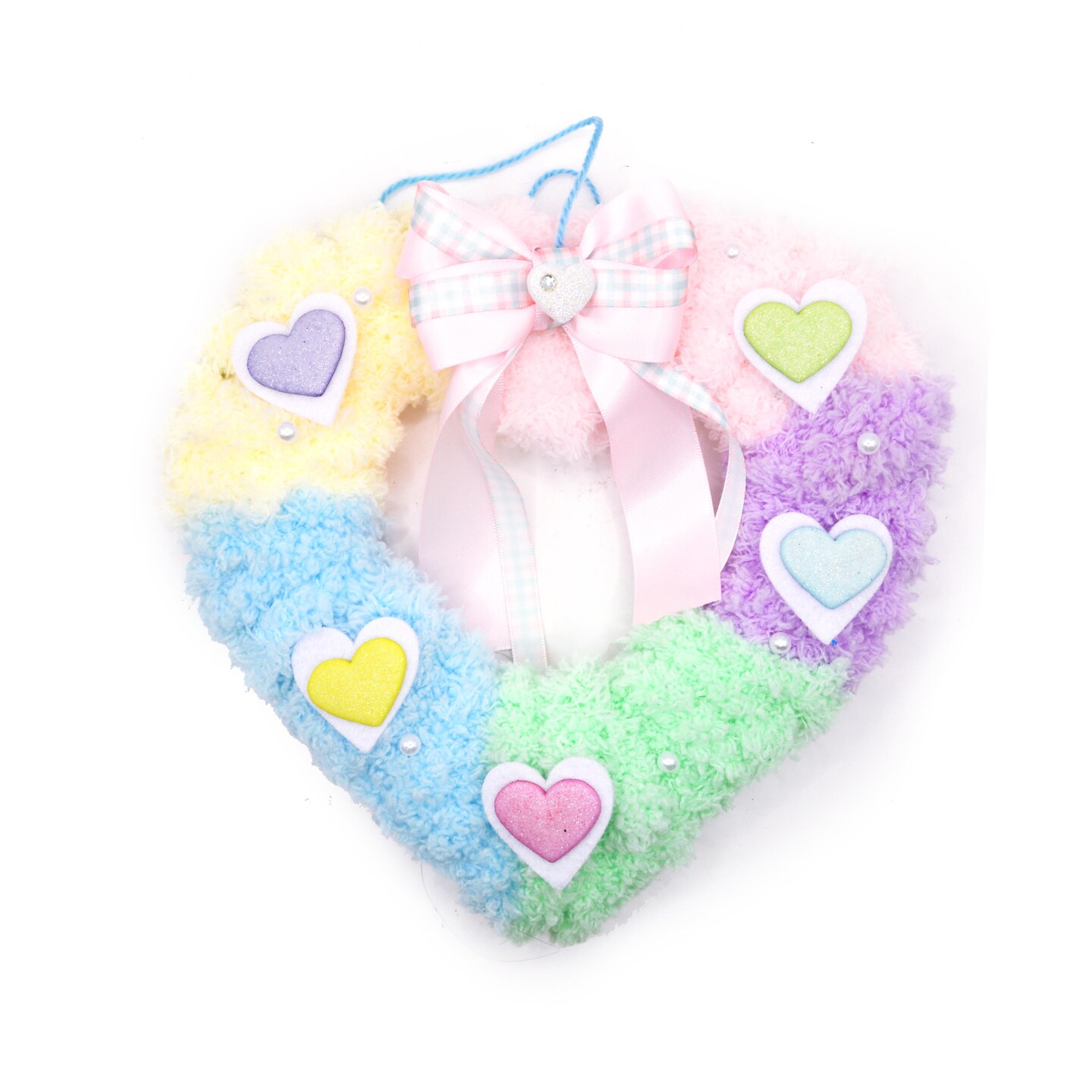 Dress It Up Button Shop Fluffy Heart Valentine Door Wreath Kit