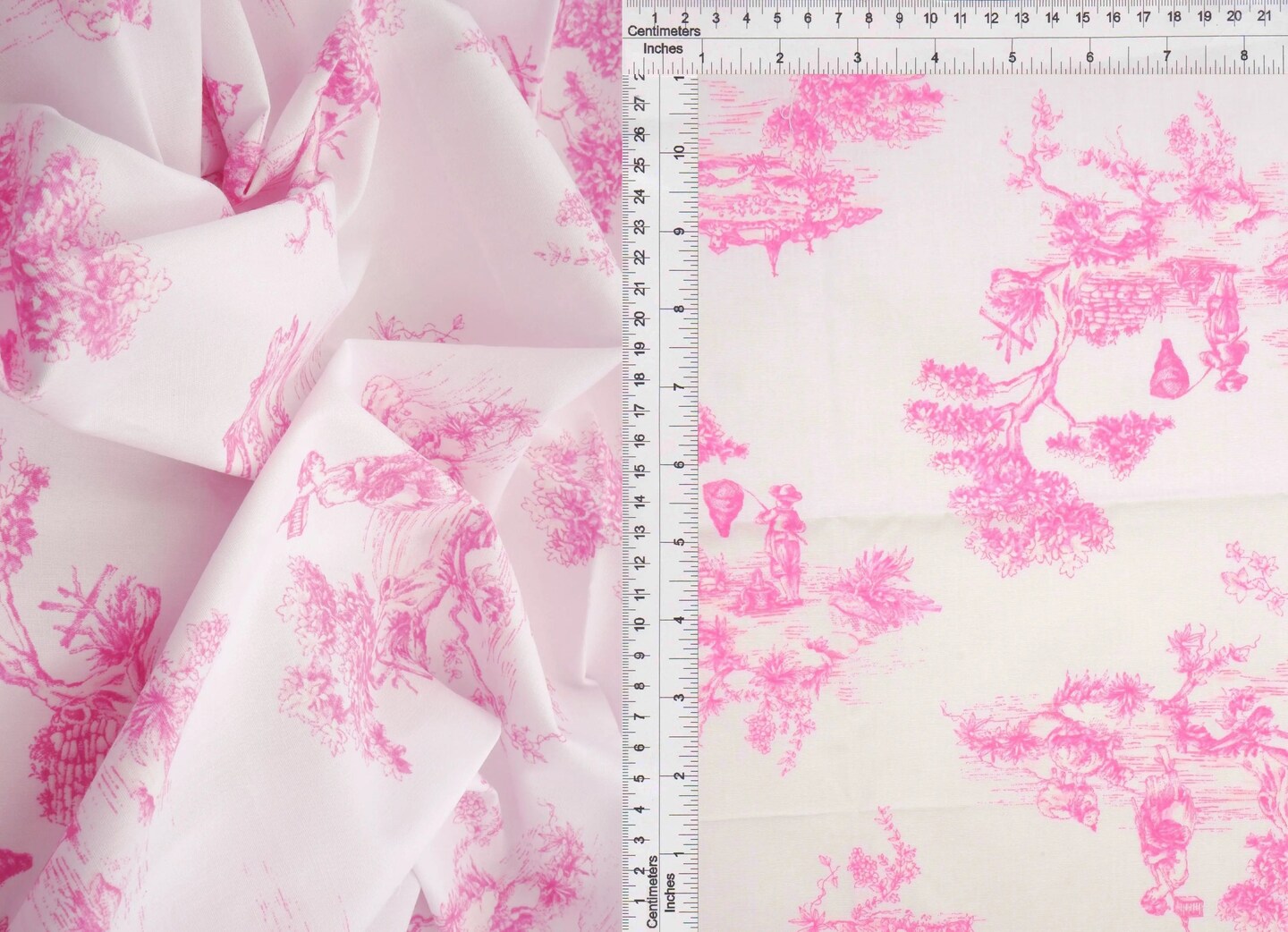 1 Yard Stretch Poplin Toile Print Fabric, 57/58″ Wide Cotton Spandex Blend