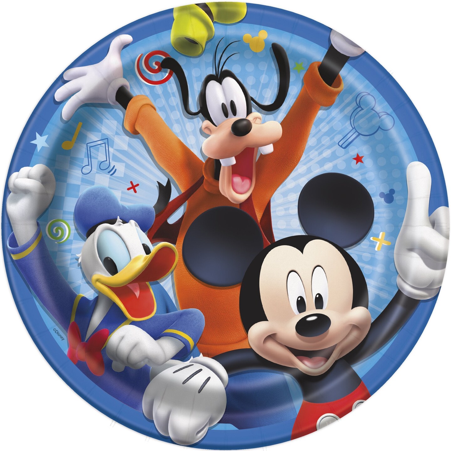 Disney Mickey Mouse Roadster 9&#x22; Paper Plates - 8ct
