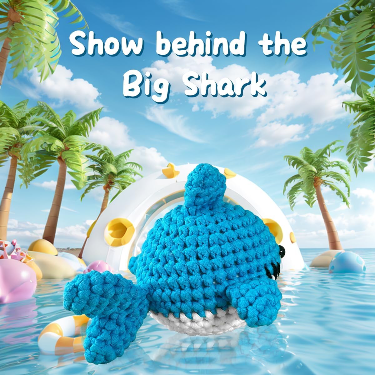 Shark Blue Beginner&#x27;s Crochet Kit