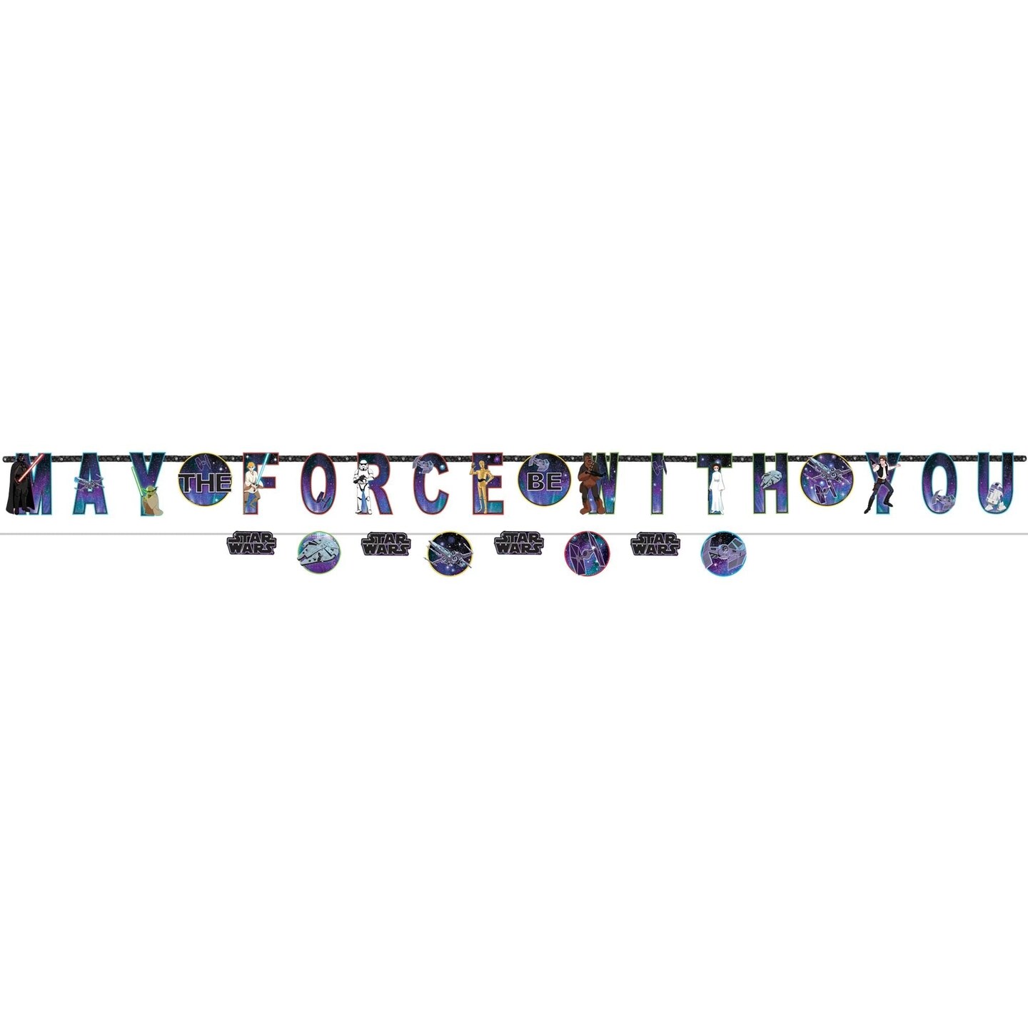 Star Wars Galaxy Jumbo Happy Birthday Banner Kit - 2ct