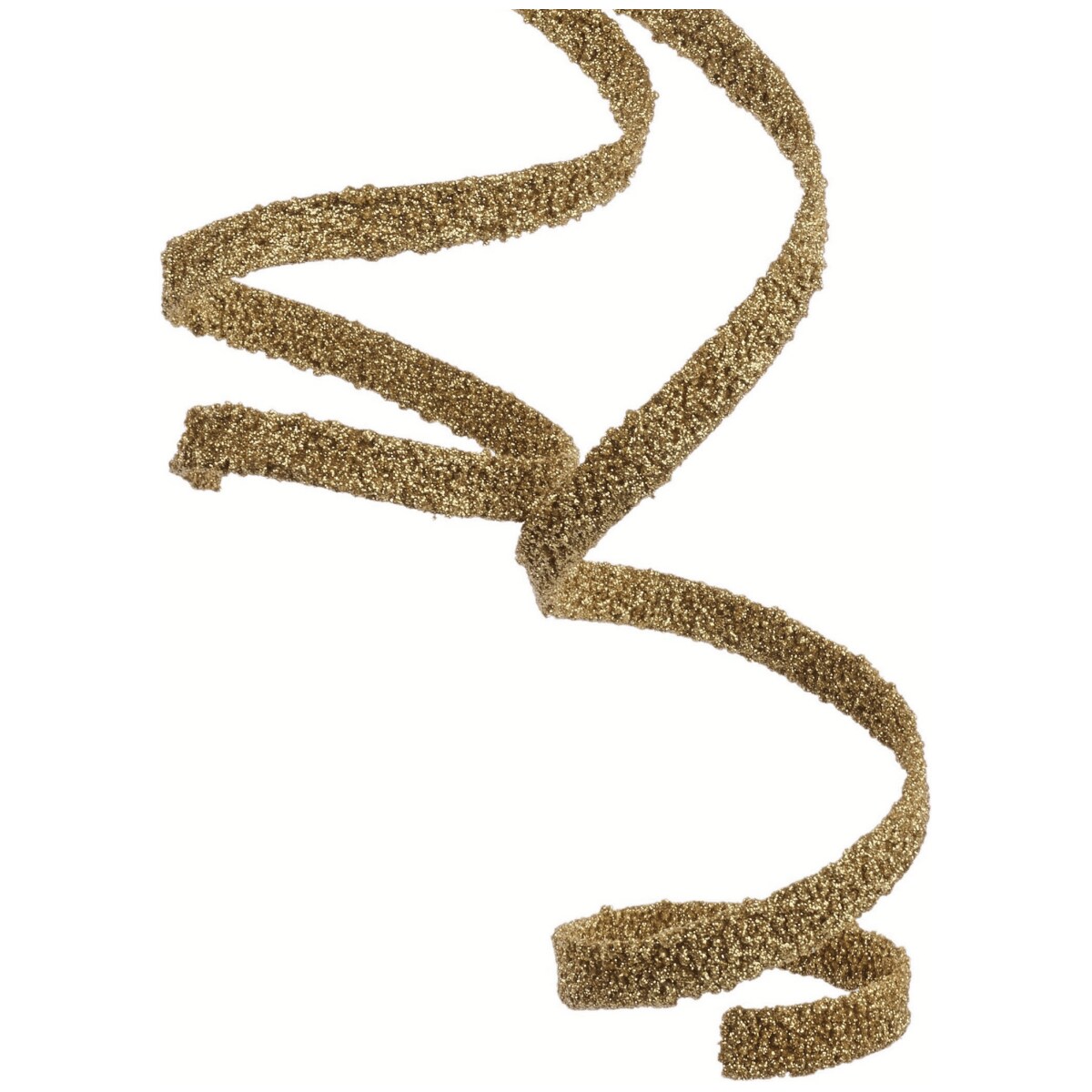 46&#x22; Glitter Bead Curly Spray: Gold