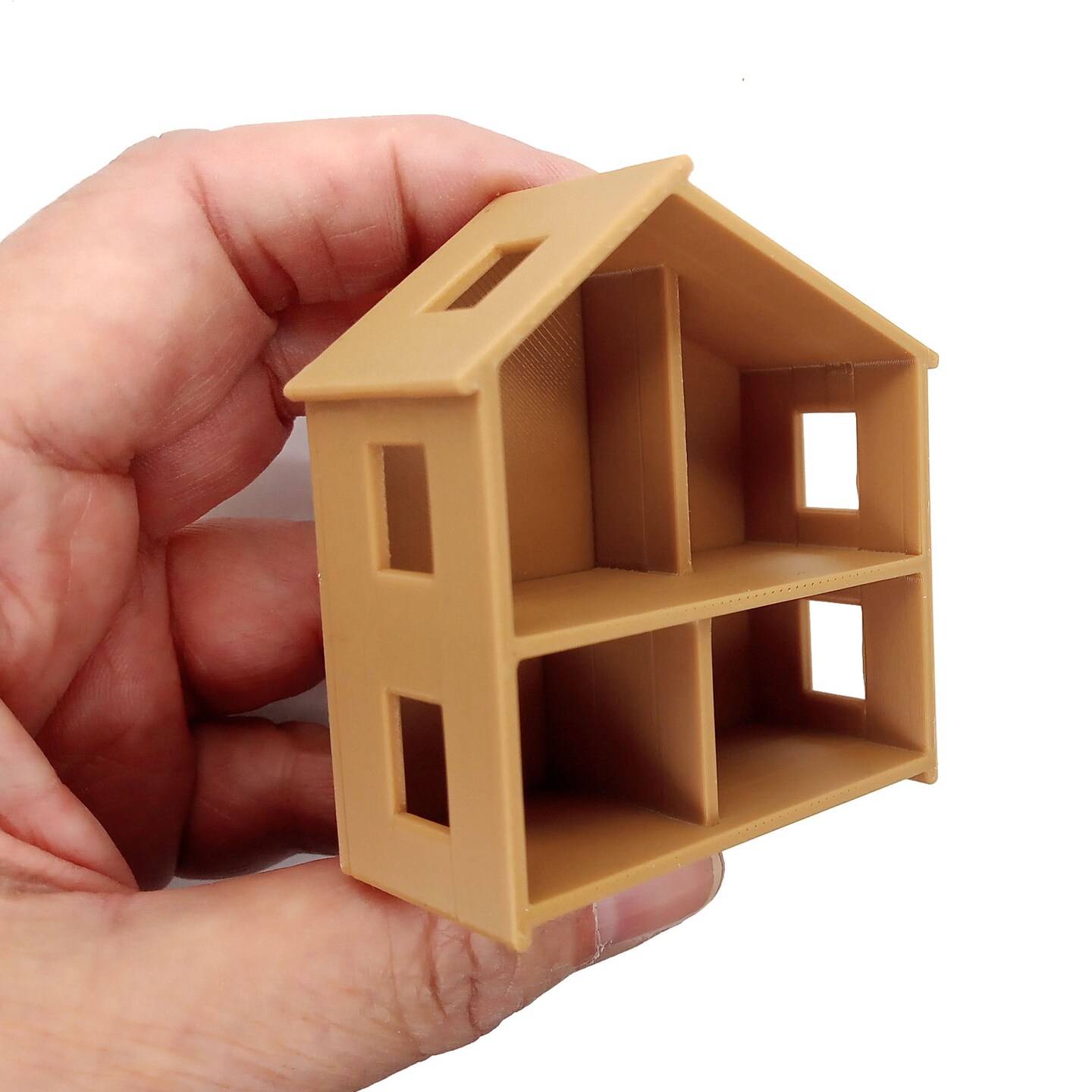 Tiny Dollhouse with Mini Furniture for 1:12 scale Dollhouses, 2 inches wide, Adorabilities