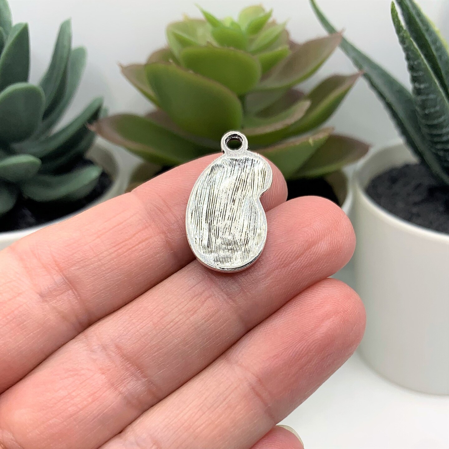 Silver Tribal Boho Ethnic Paisley Charms, 23x13mm
