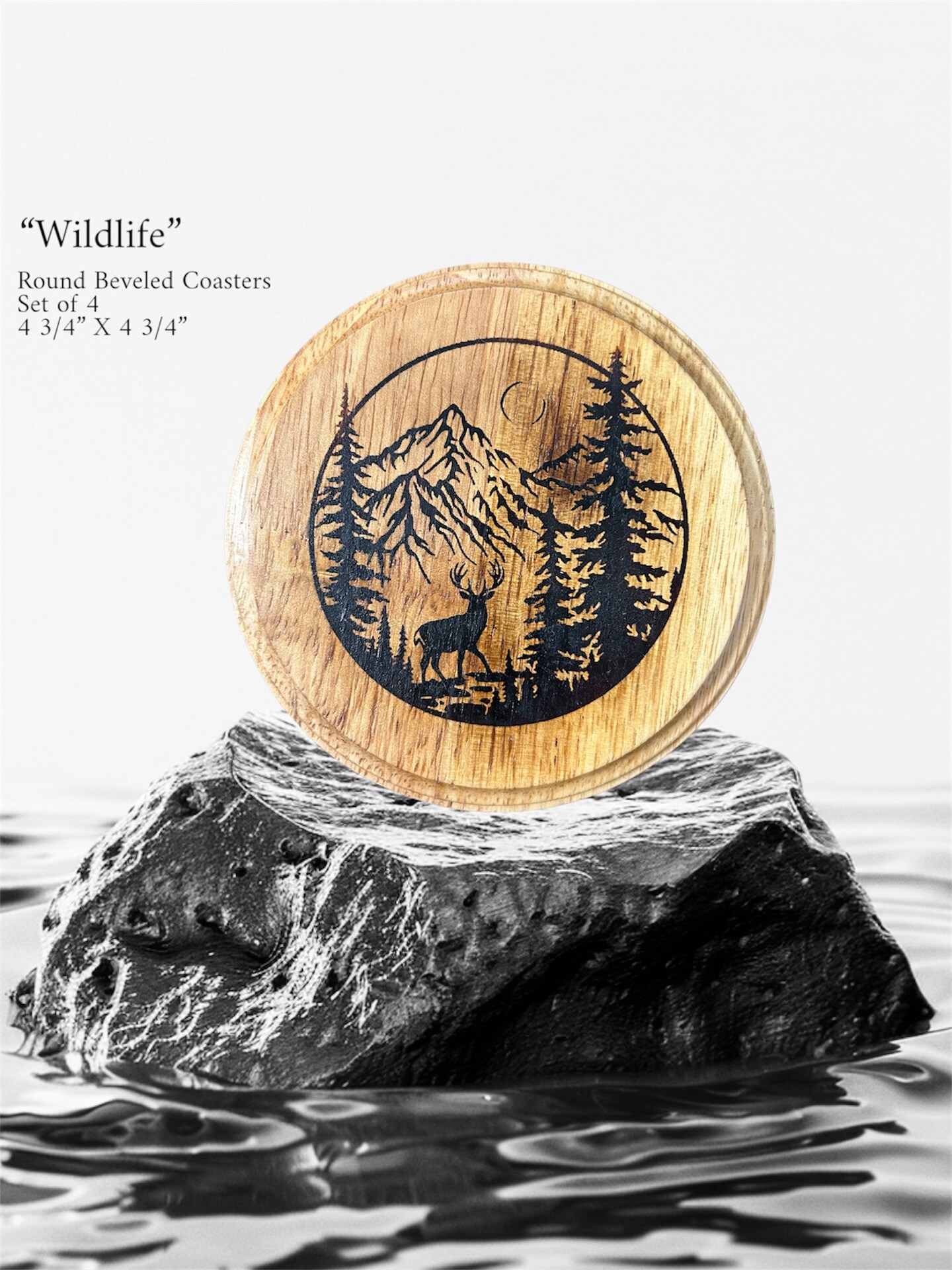 Wood-burned Coasters, Round Beveled | MakerPlace by Michaels