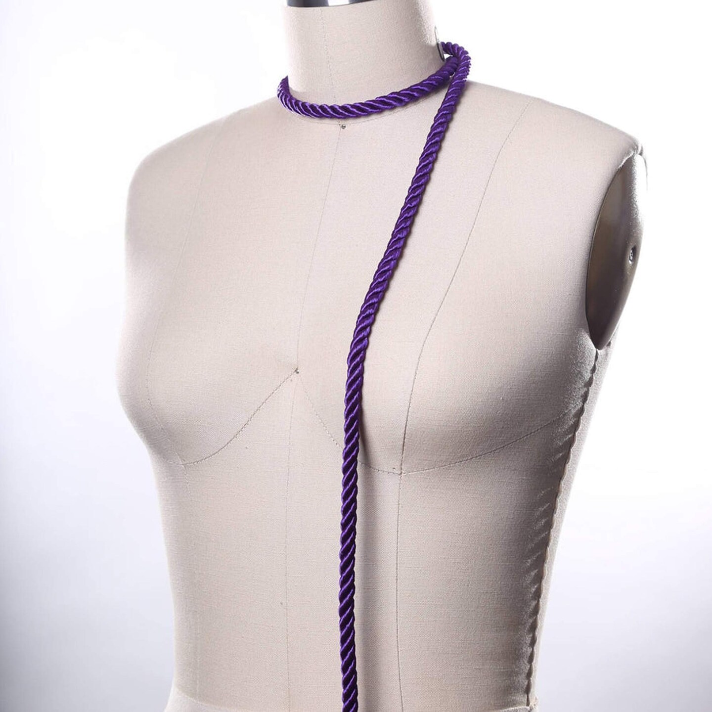 1 Yard 7mm Purple Silky Satin Rope Trim for Sewing Craft and Decoration