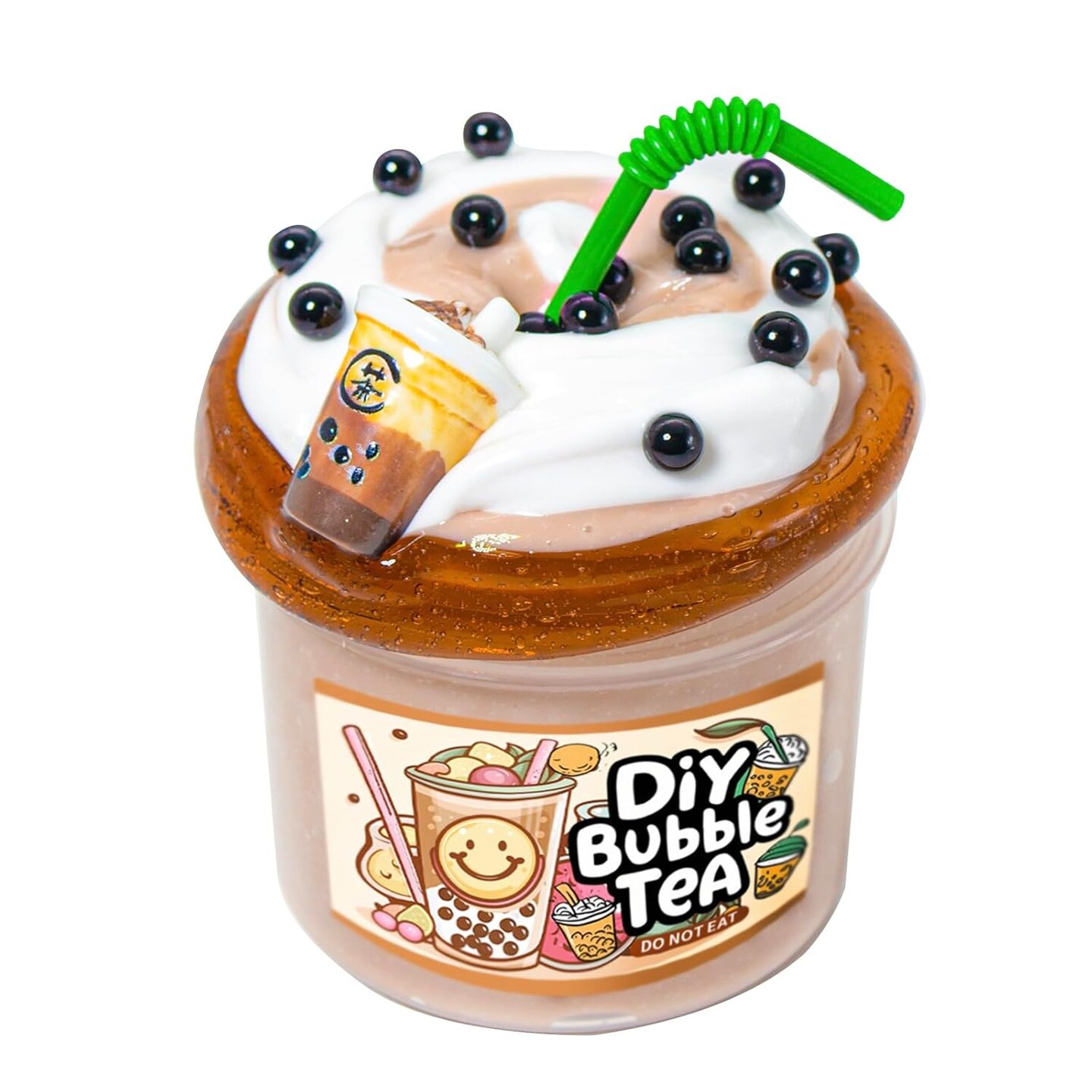 Slimes - DIY BUBBLE TEA themed slime