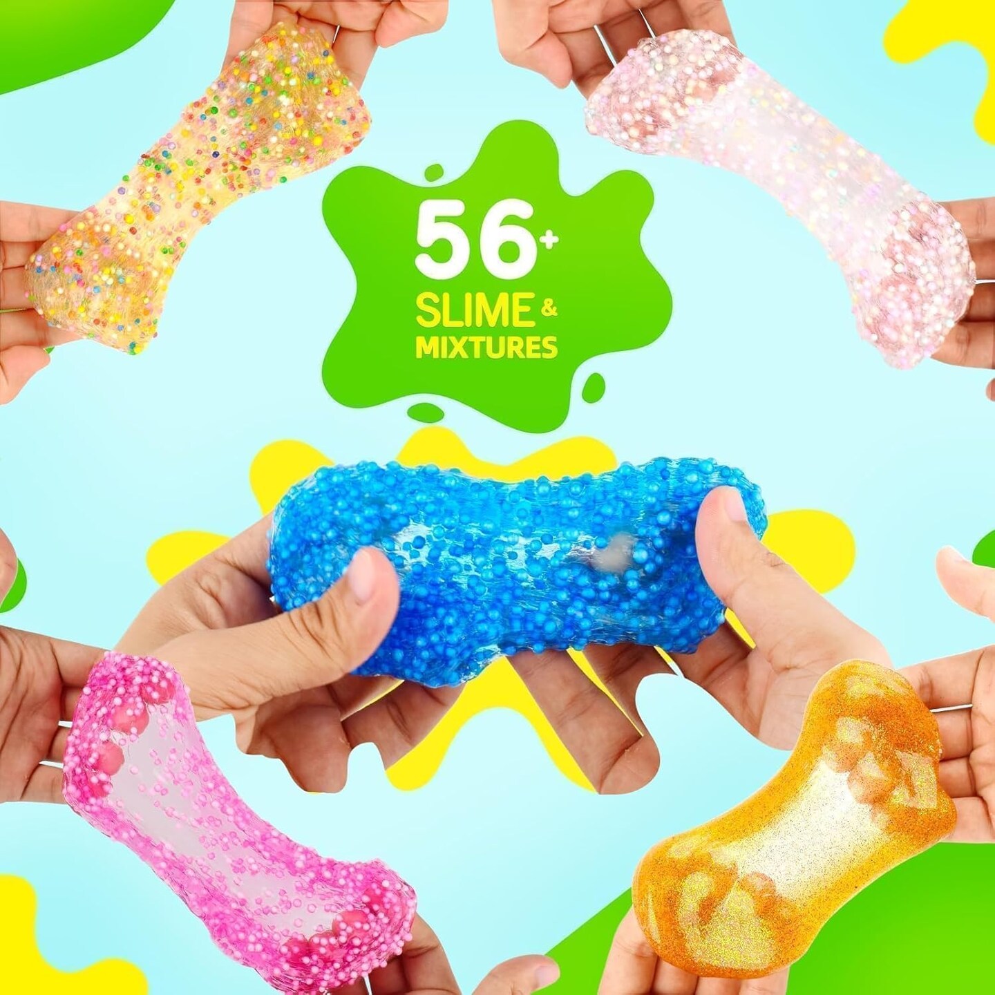 116pcs Large Package Slime Kit (36-Clear 6-Butter Slime, 45ml*42)