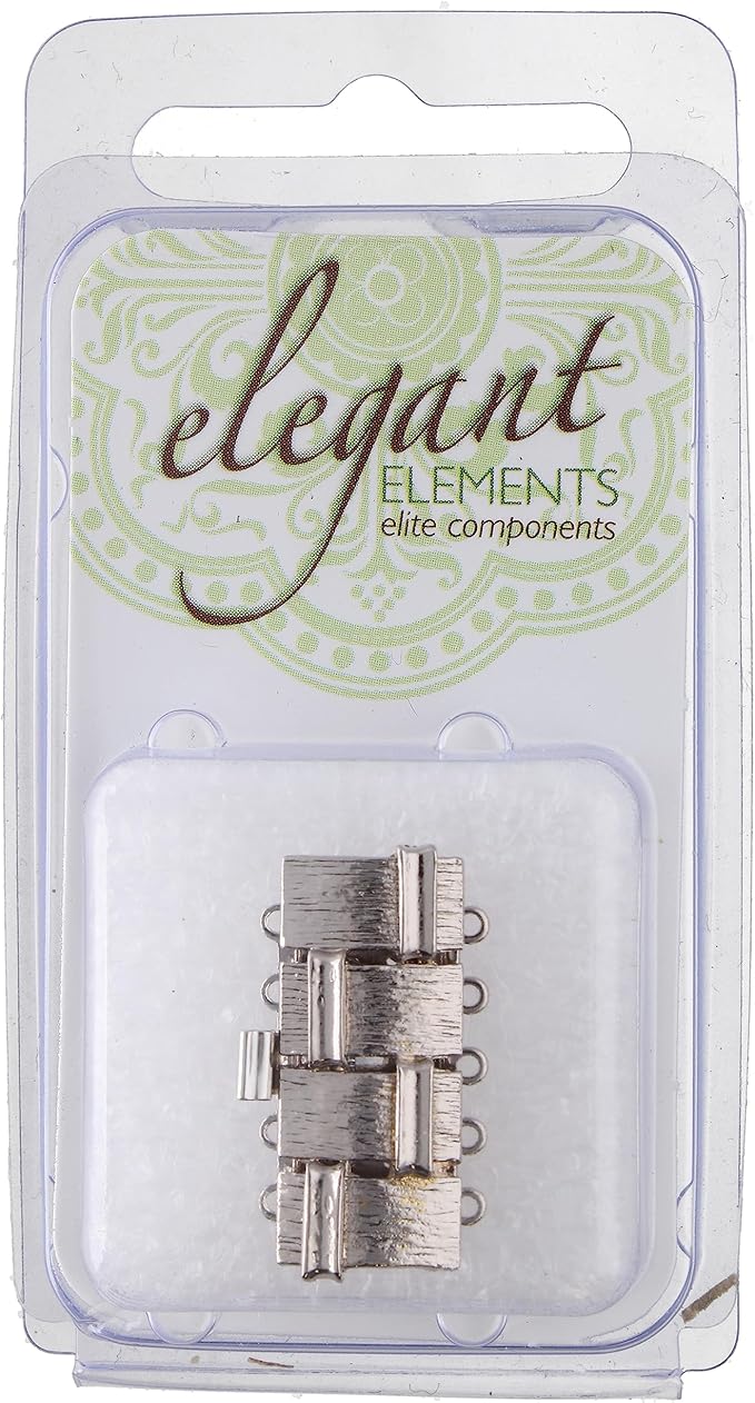 The Beadsmith Push Pull Slide Clasp – Elegant Elements – Strand Designs – Component to Finish or Connect Bracelets, Necklaces and DIY Handmade Jewelry