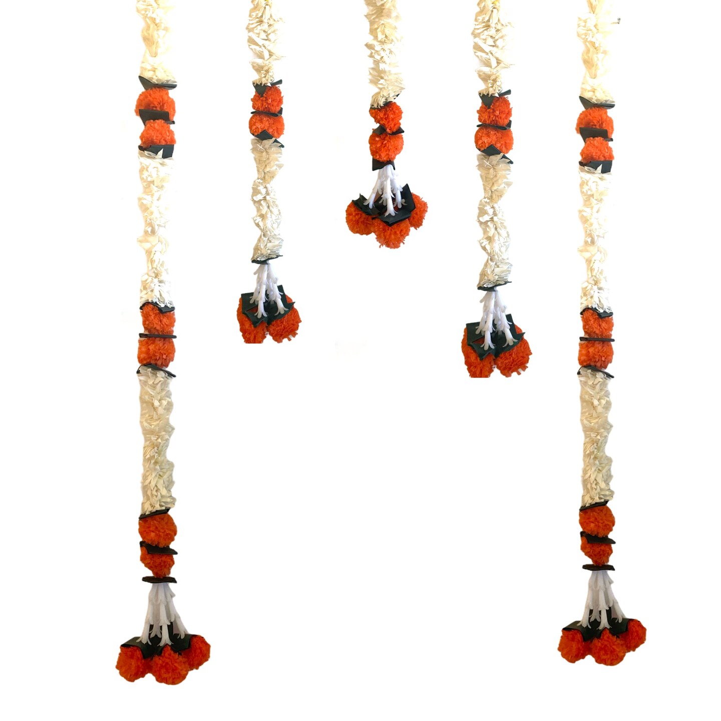 Jasmine Marigold Flowers Garland for Home Party Door Hanging Diwali Decorations Day of the Dead Dia De Los Muertos Ofrenda Halloween Mexican Fiesta Decor