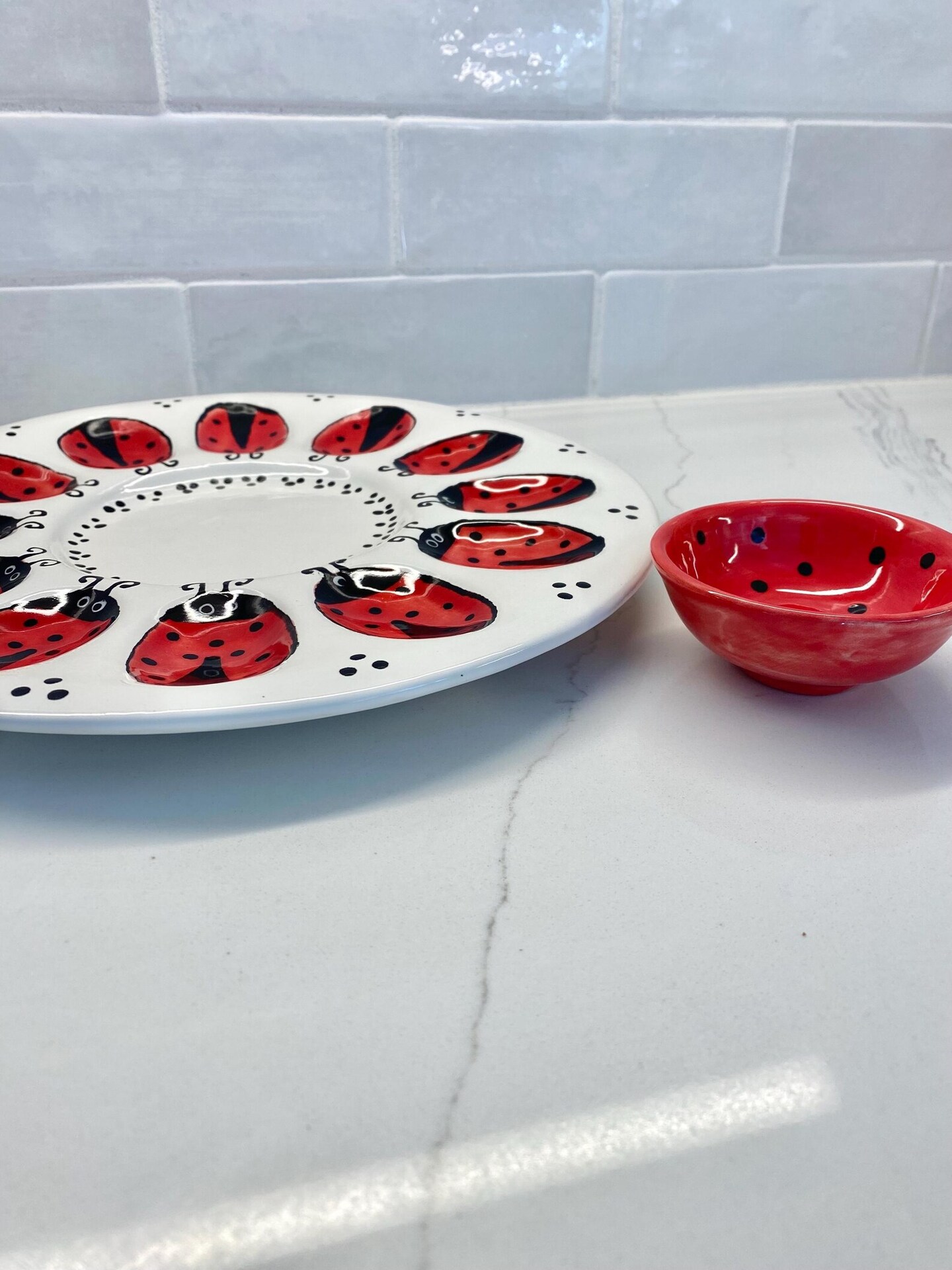 Dgudgu Deviled Egg Tray For Deviled Egg Platter Chicken Shape Deviled Egg Platter White Ceramic Deviled Egg Plate Deviled Egg Holder, Large