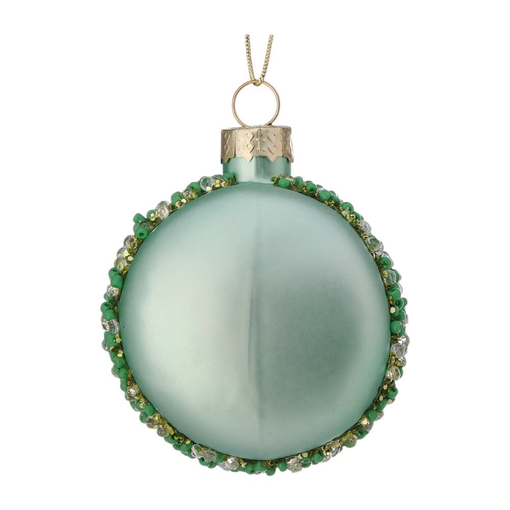2.3-Inch Glass Macaroon Ornament – Stylish Christmas Decoration