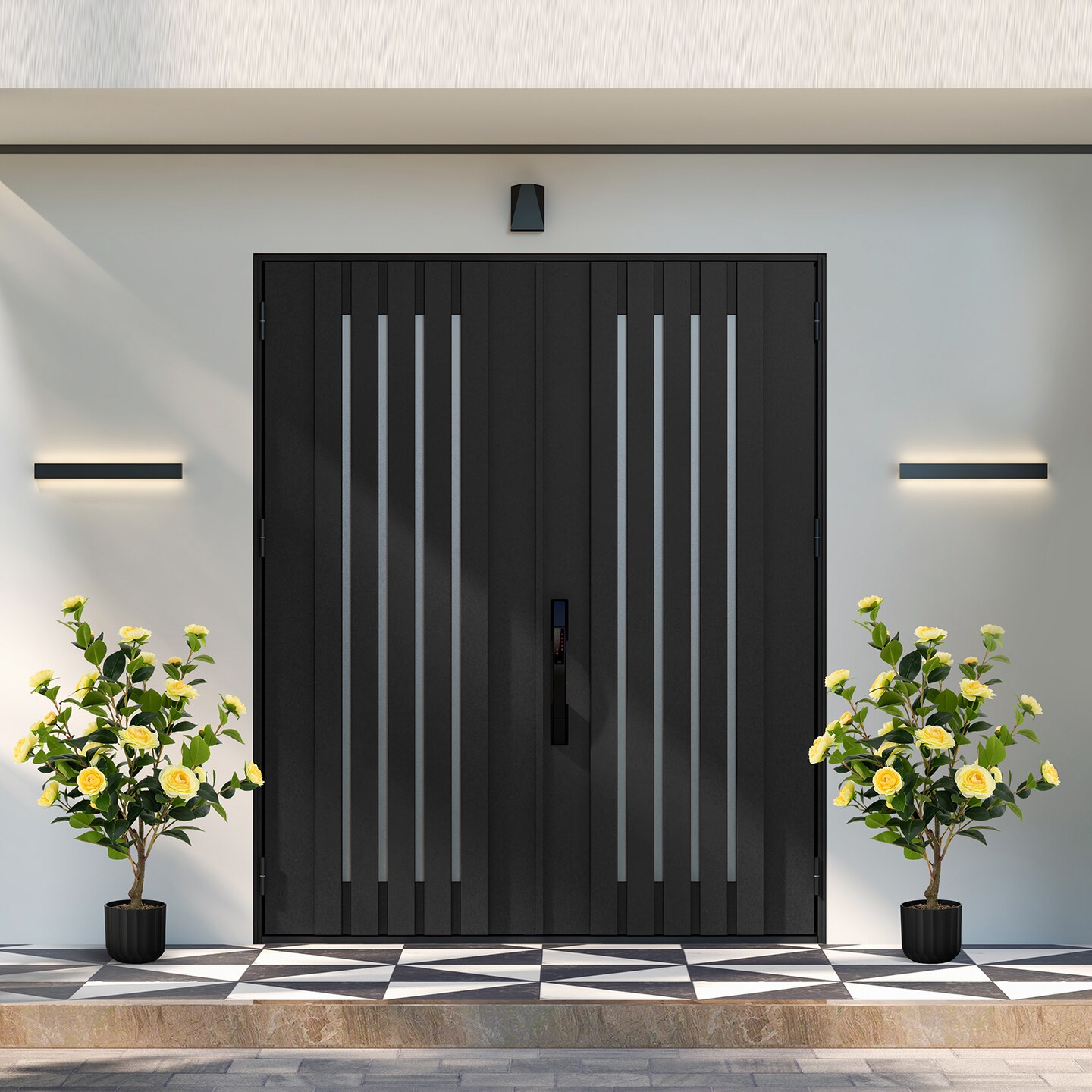 Faux Camellia Flower Tree 38 Inch Decorative Indoor Plant Pot