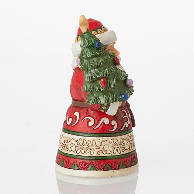 Jim Shore Heartwood Creek Four Seasons Mini Santa Holding Tree Figurine