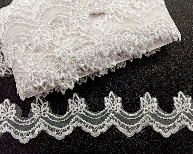 2&#x22; x 30 Yards White Venise Lace Trims