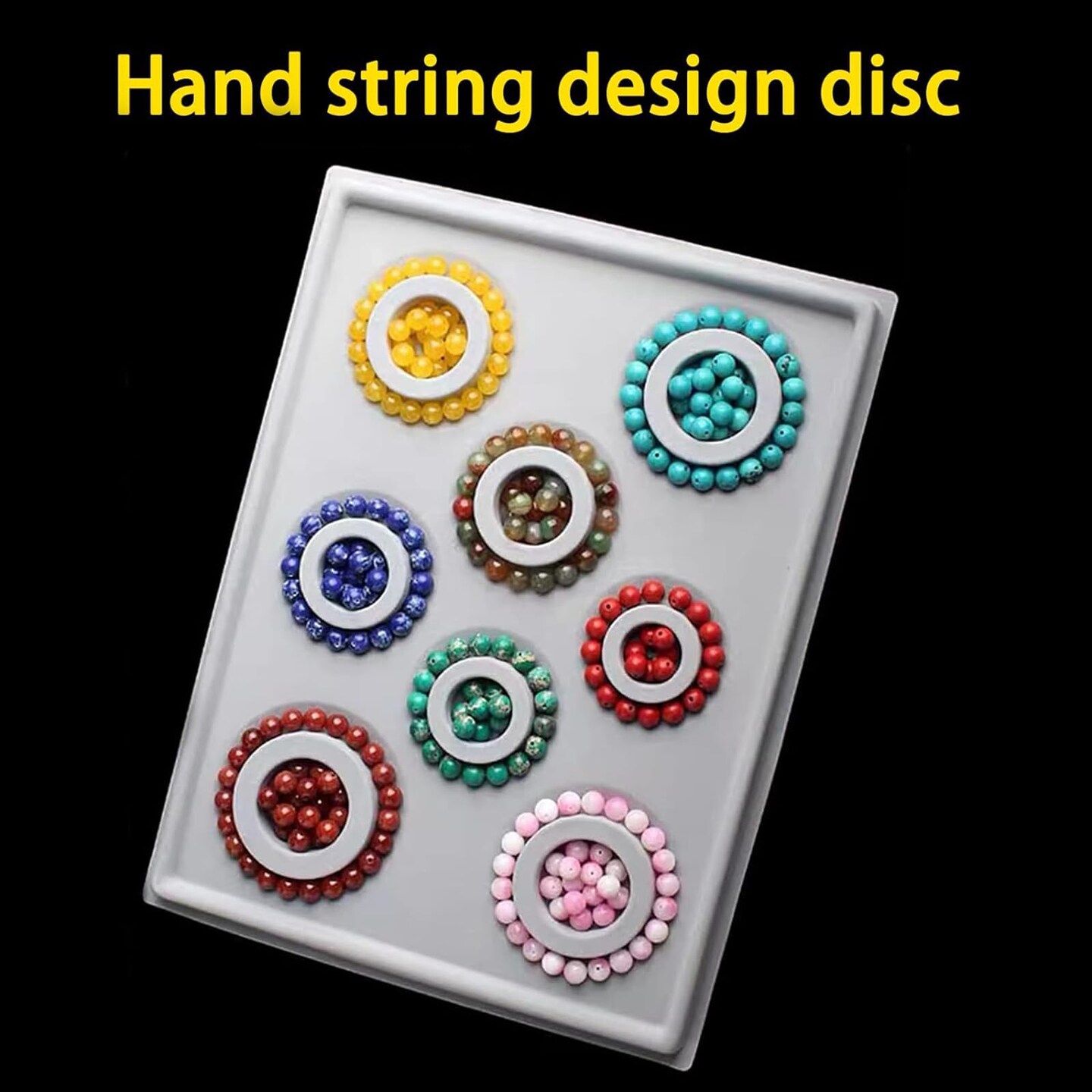 Bead Design Board, DIY Jewelry Production Tray, Flocked Bead Board for Bracelet, Necklace Beads, Jewelry Manager Tray, Sorting and Organizing, Grey