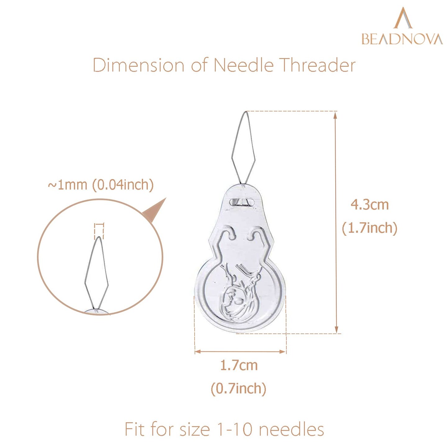 Embroidery Needle Threader Tool 50pcs Aluminum Sewing Machine Needle Threader for Hand Sewing Cross Stitch Craft Knitting Quilting (50pcs)