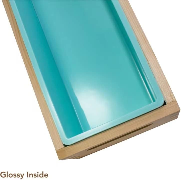 Wooden Soap Molds for Soap Making Large- 5 lb Soap Molds Loaf with Cover, Rectangle Silicone Soap Loaf Molds 77 oz (5 lb Standard Mold)