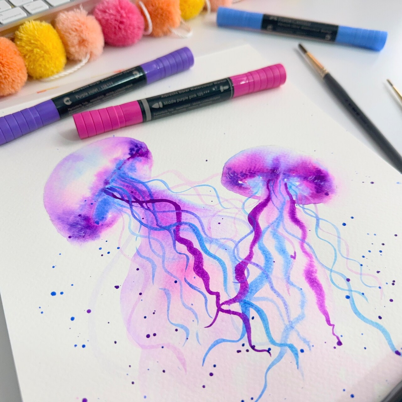 Painting a Jellyfish in Watercolor