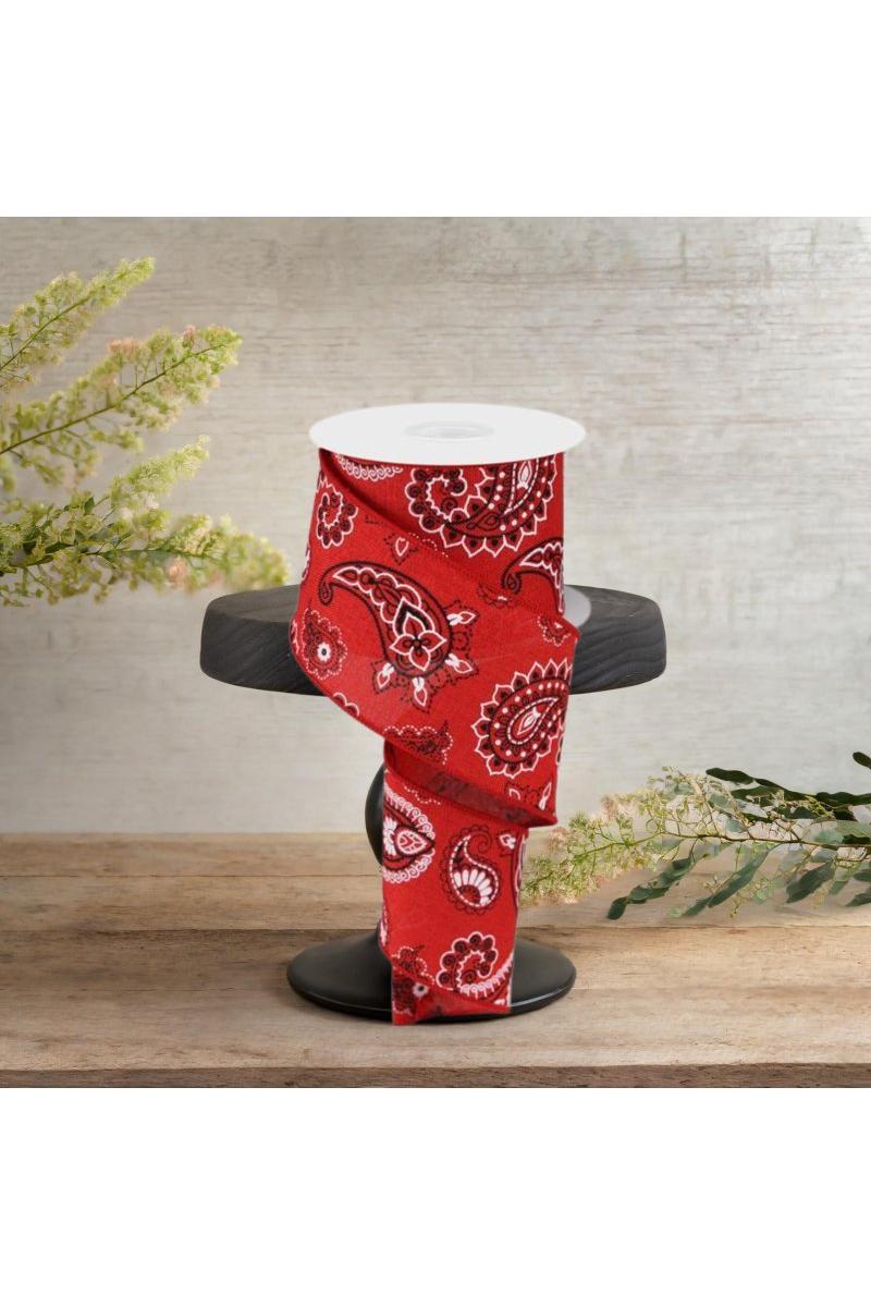 2.5&#x22; Bandana Ribbon: Red (10 Yards)