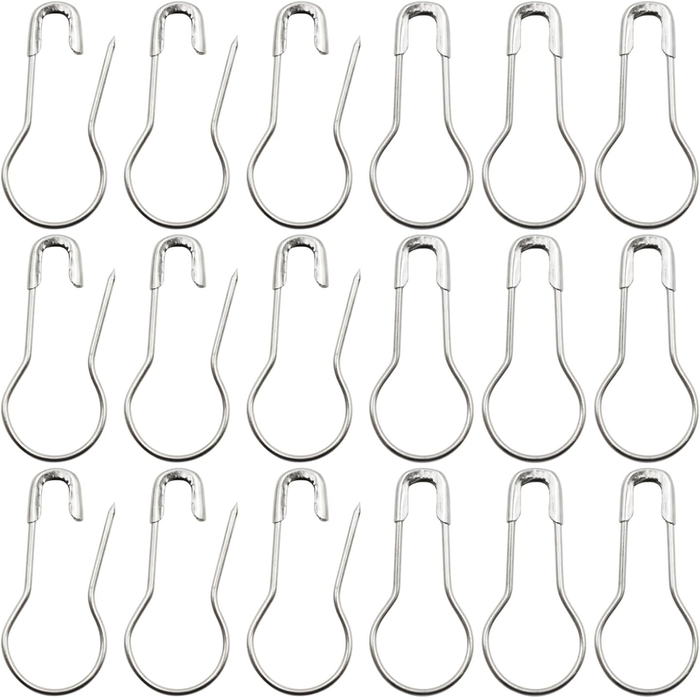 1000pcs Metal Safety Pins, Bulb Gourd Pins, 0.9&#x201D; Clothing Tag Pin Calabash Pin Pear Shaped Bead Needle Pins for Crafts Clothes Crafting Knitting Sewing Making Accessories (Sliver)