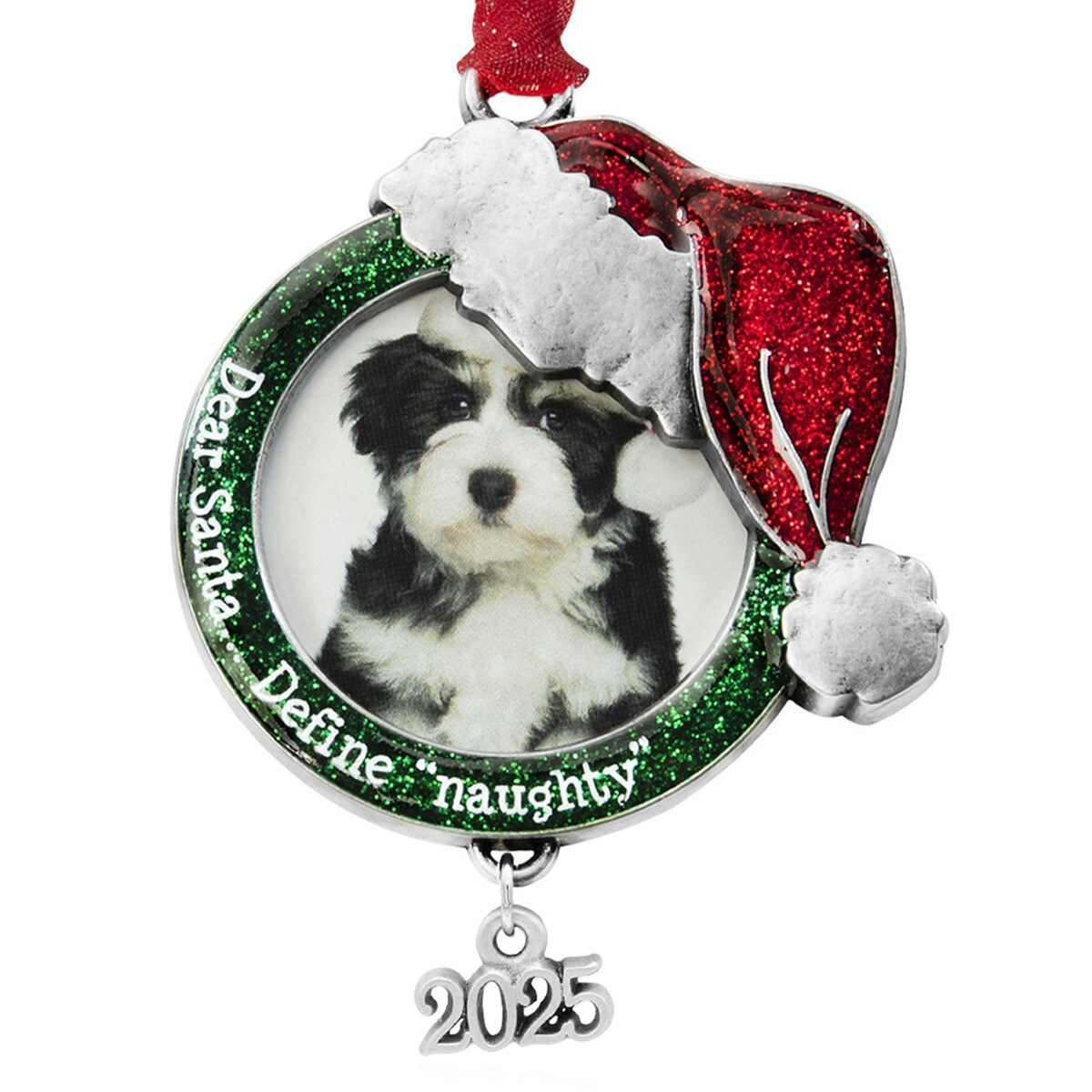 Gloria Duchin Santa Hat Photo Frame Pewter Ornament