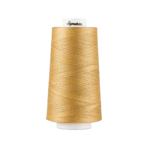 1 Pack of Gold Sewing Thread 6000 Yards All Purpose 100% Polyester Overlock Cone