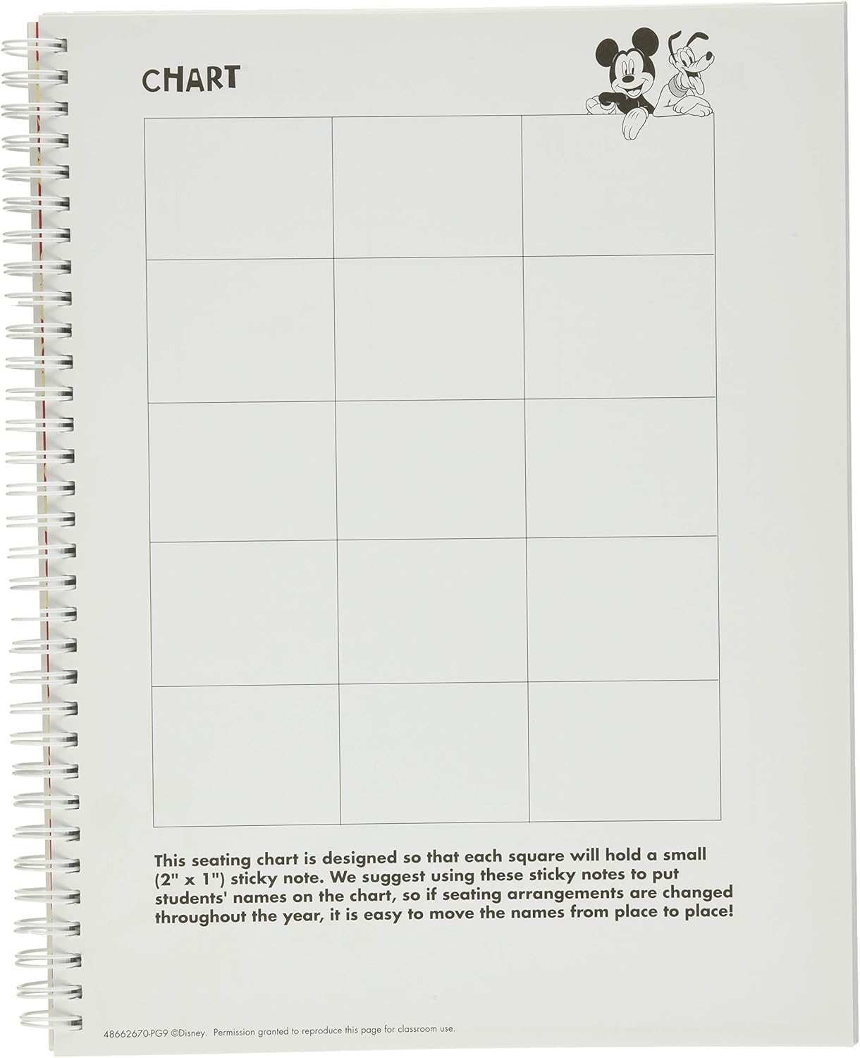 Teacher Record and Lesson Plan Book (Mickey Mouse) - 8.5'' x 11''