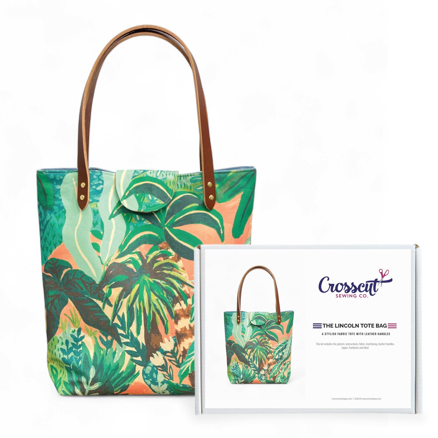Crosscut Sewing Co.® Lincoln Tote Sewing Kit - Beginner Sewing Project Kit
