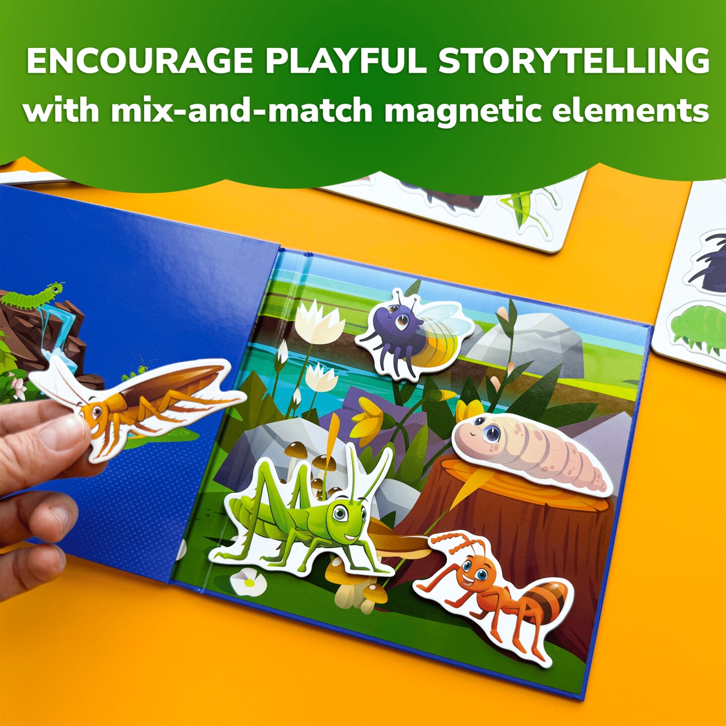 Travel Magnetic Book 20+Pcs for Kids | Bugs