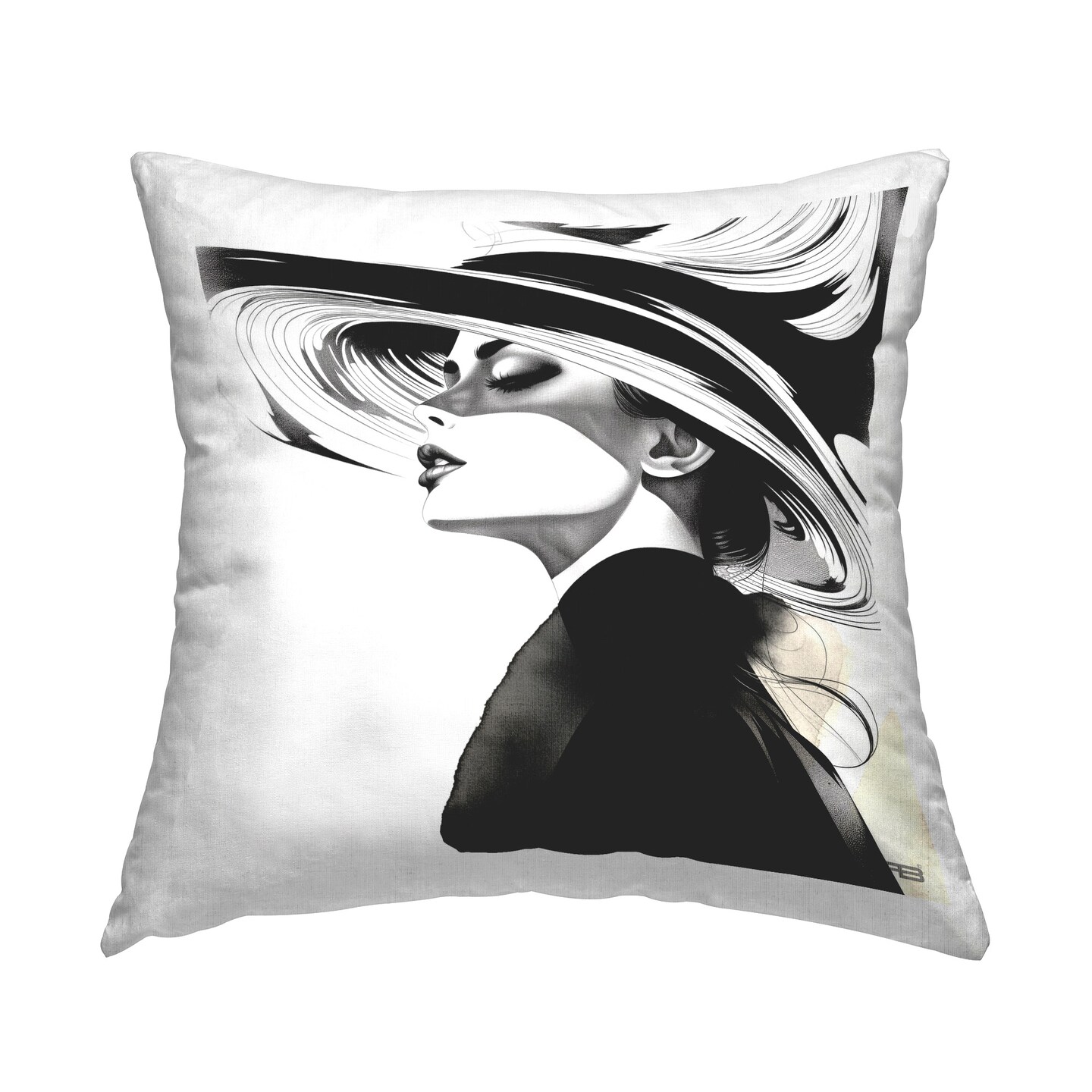 Modish Glam Woman Design by RB Throw Pillow 