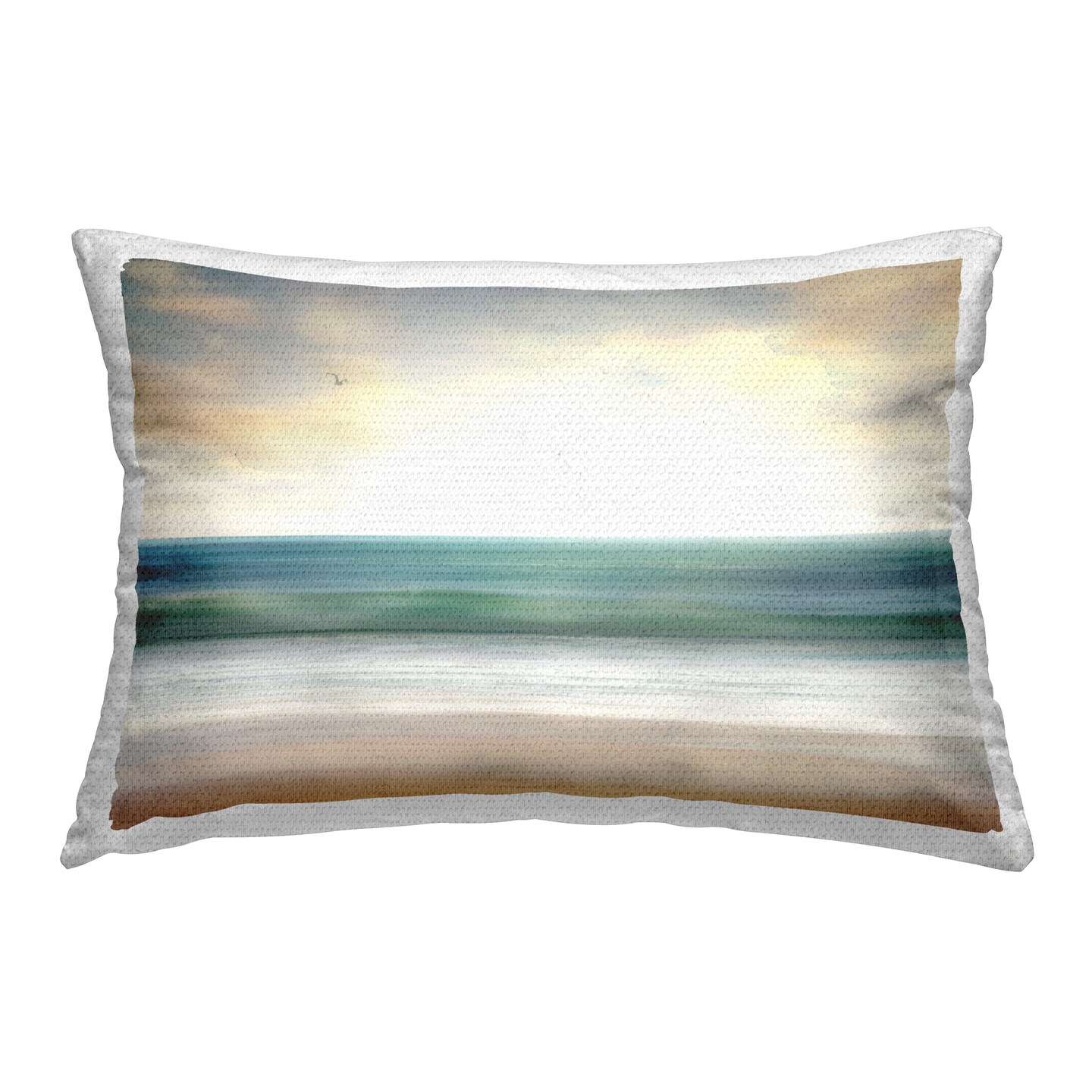 Beach Sunrise Shore Design by Susan Arnot Outdoor Printed Pillow