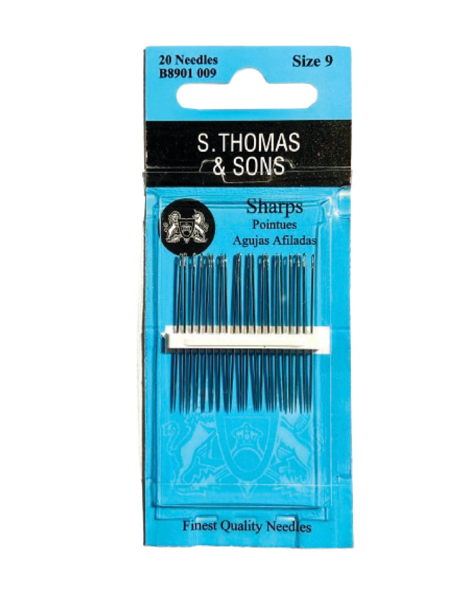 Hand Sewing Needles -- Sharps --- Size 9 --- by S. Thomas & Sons®