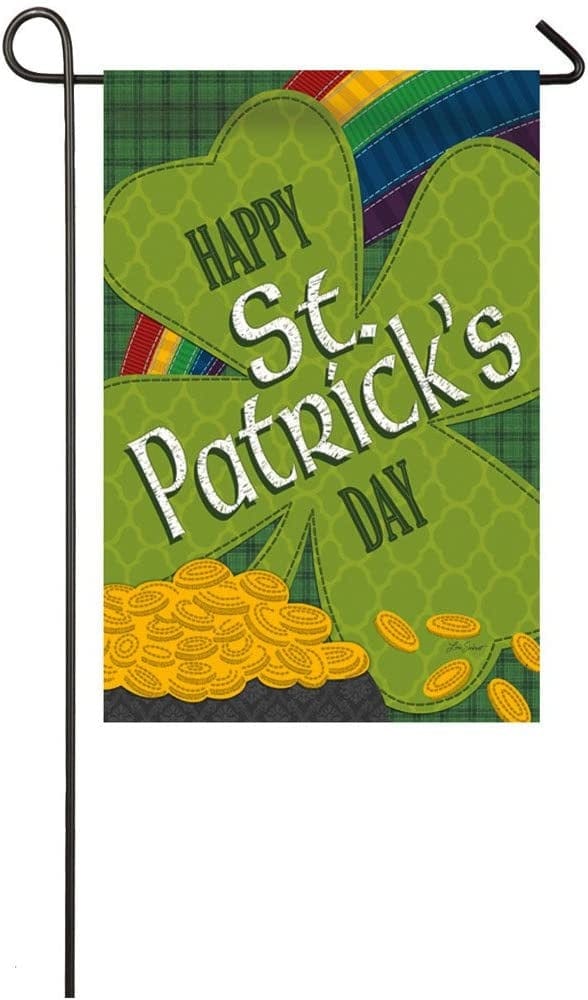 Gold Coins St Patricks Day Garden Flag 2 Sided Lori Siebert