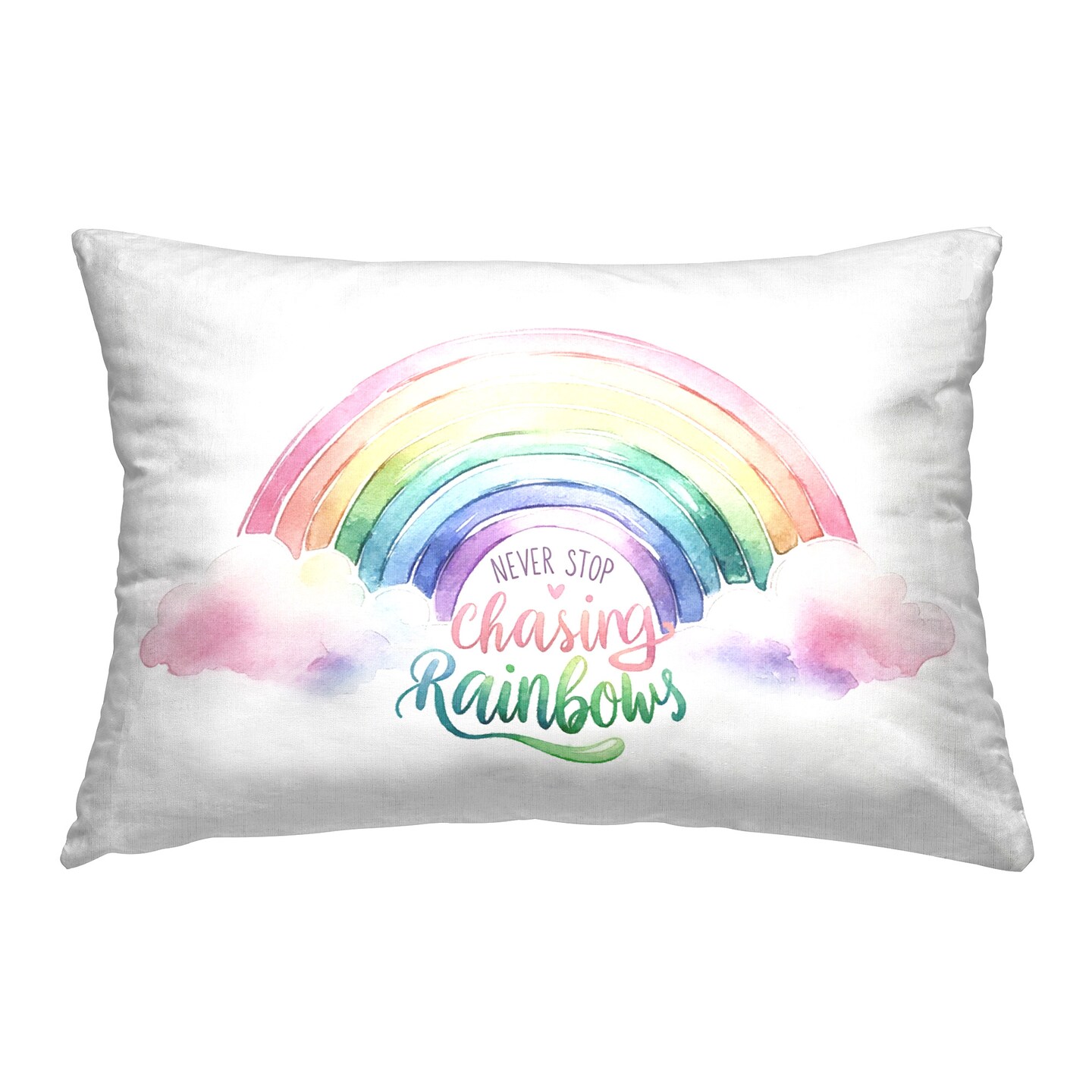 Uplifting Chasing Rainbows Design by Amanda Greenwood Throw Pillow