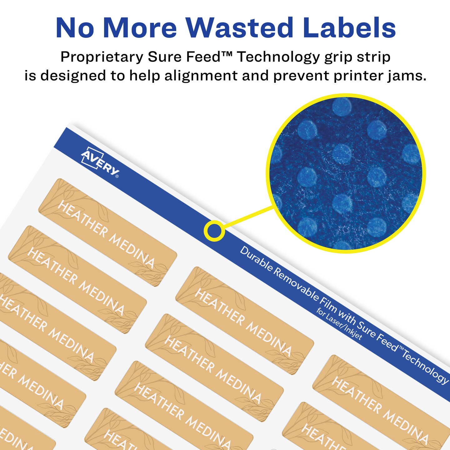Avery Durable ID Labels with Sure Feed, 1/2&#x22; x 1-3/4&#x22;