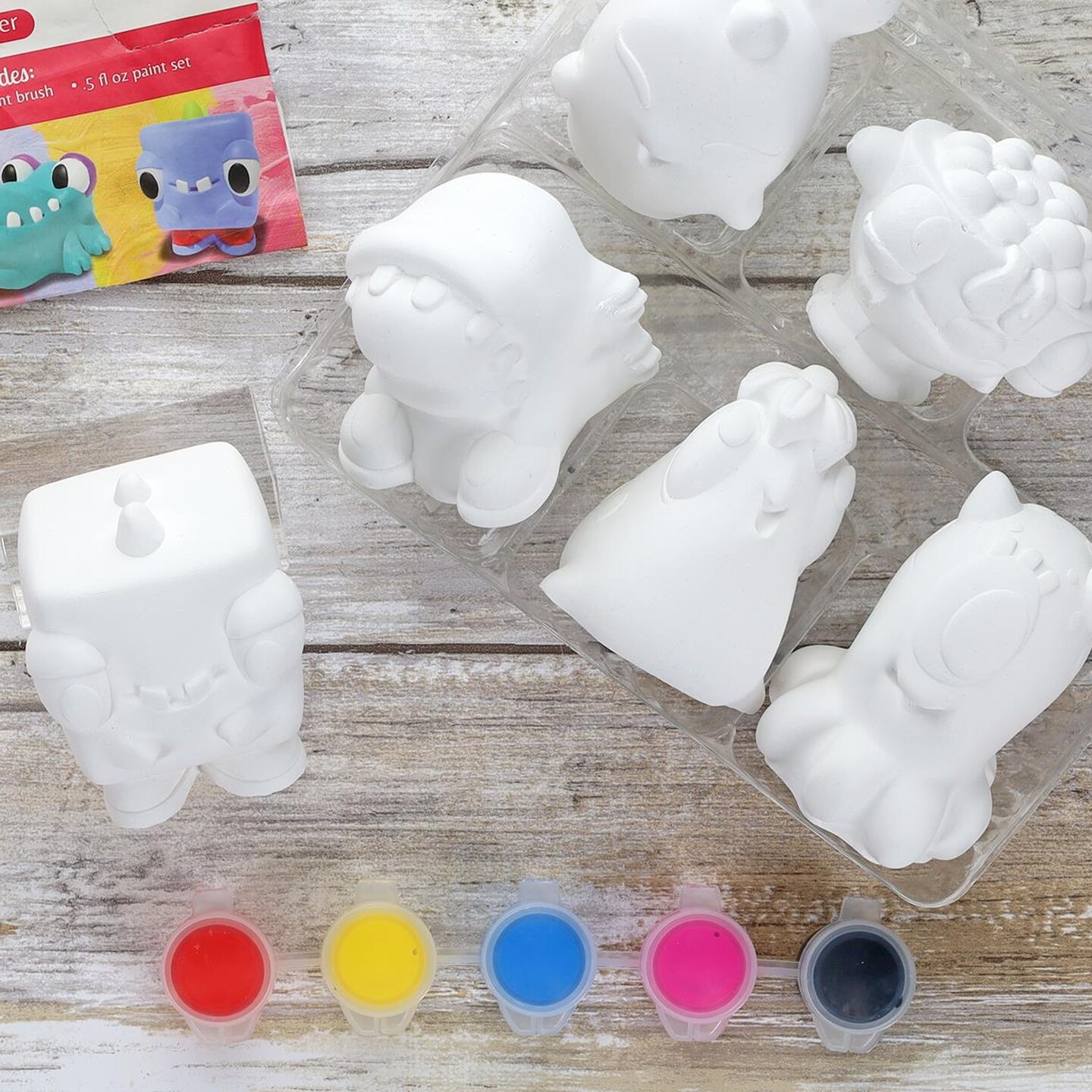 Essentials By Leisure Arts - Plaster Kit Value Pack Monster, Ceramic Painting Kit for Kids, Kids Painting, Ceramics To Paint, Painting Crafts, Paint Your Own Ceramic, Figurine Painting Kit