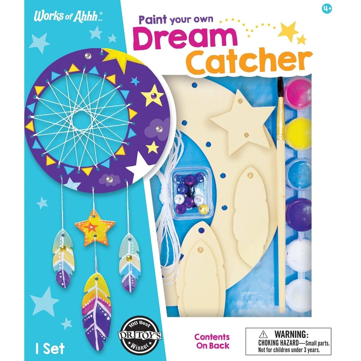 Dreamcatcher Wood Craft Paint Kit Art Supplies Non-Toxic For Kids Diy Project