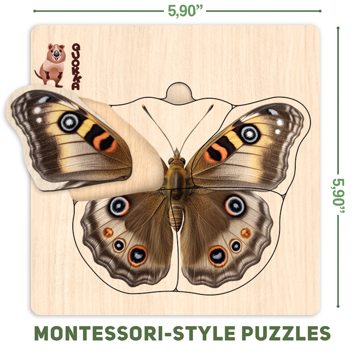 6 Set Realistic Wooden Puzzles for Toddlers | Animals