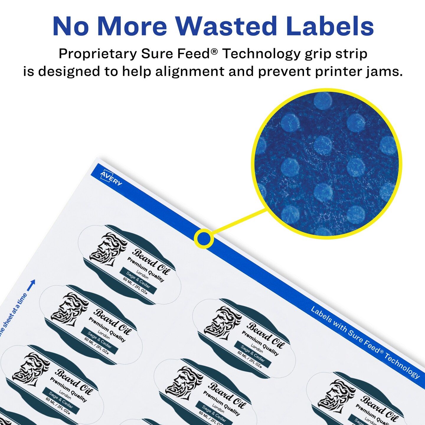 Avery Durable Waterproof Oval Scalloped Labels with Sure Feed, 2&#x22; x 3&#x22;
