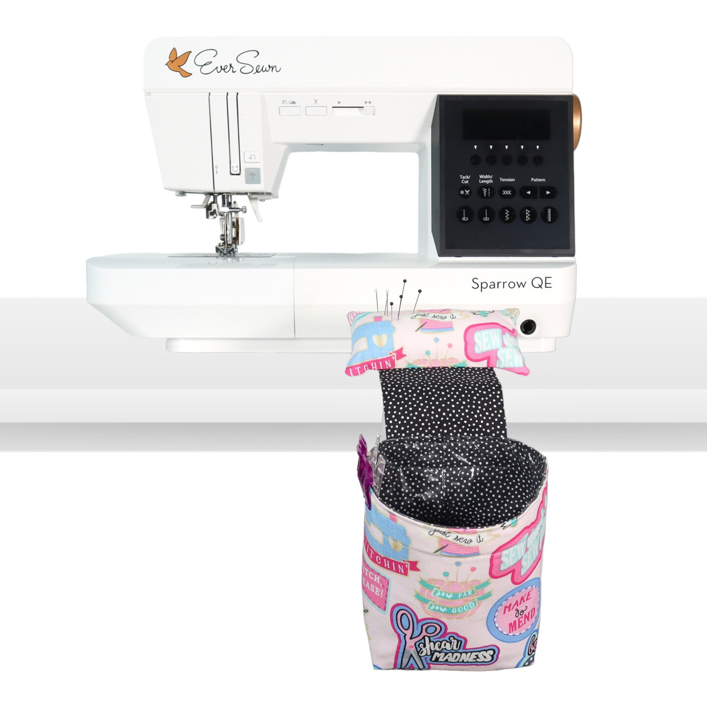 Crosscut Sewing Co.&#xAE; Pin Cushion &#x26; Thread Catcher Sewing Project Kit for Beginners with Fabric, Instructions and Video