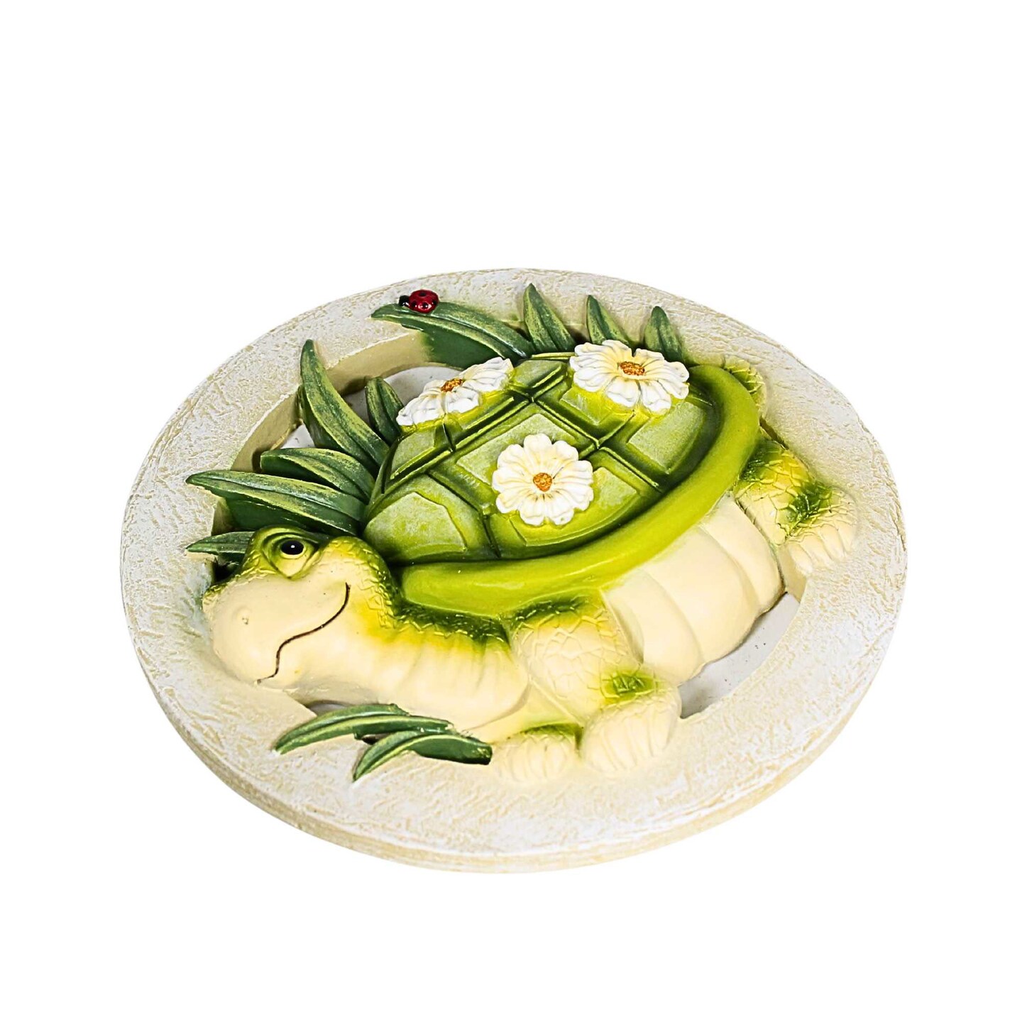 Roman 8.5 Inch Turtle Garden Stepping Stone Summer Garden Stepping Stone , Indoor Outdoor